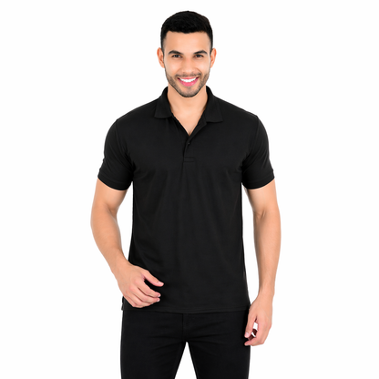 Men Solid Polo Neck T-Shirt Pack of 4