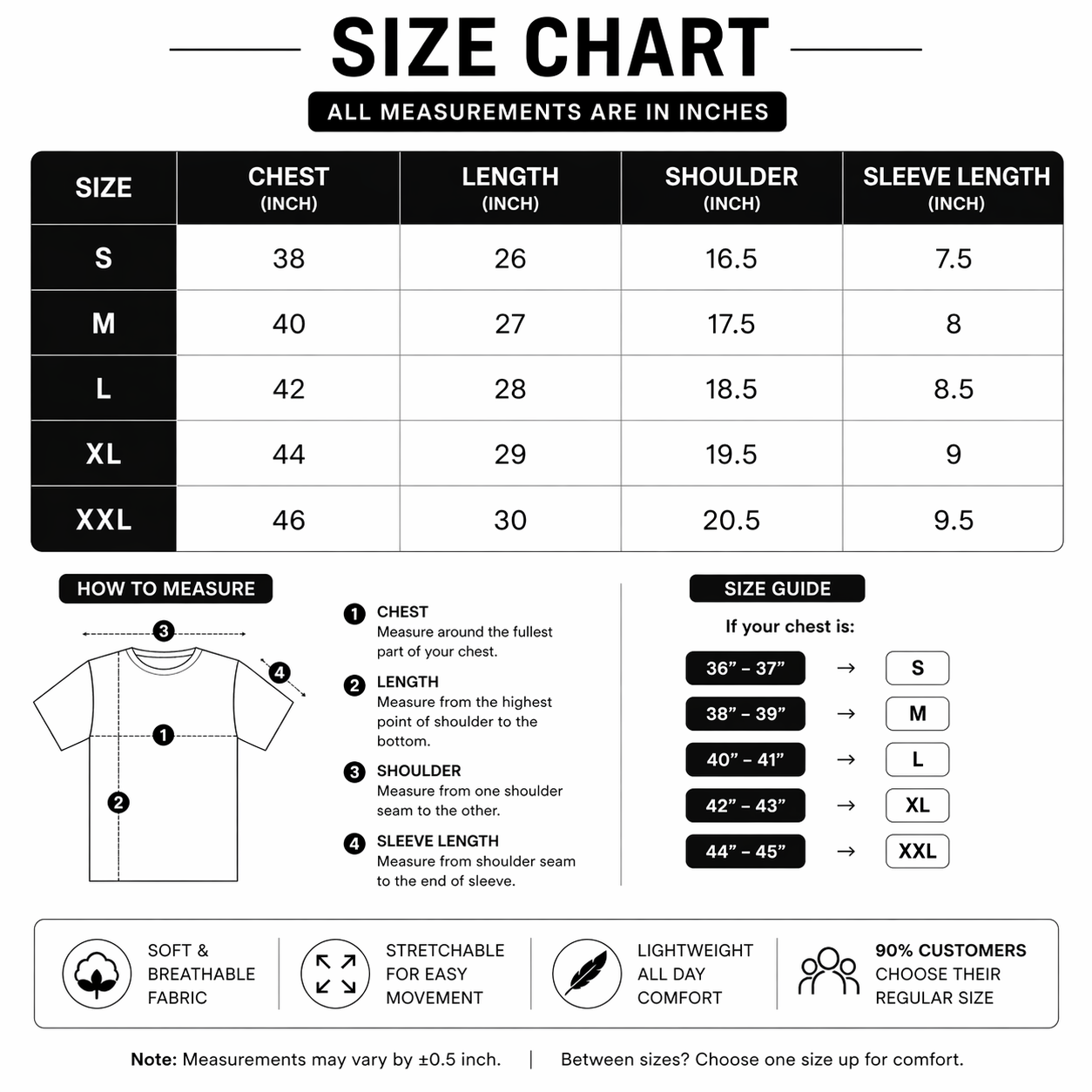 Black and White Neck Solid T-Shirt | Pack of 2 - Black & White