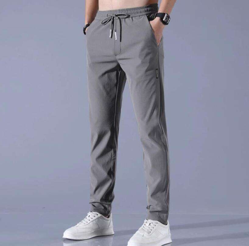 Men's High-Stretch Lycra Pants | Pack of 2 - Black & Grey