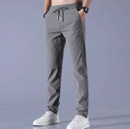 Men's High-Stretch Lycra Pants | Pack of 2 - Black & Grey