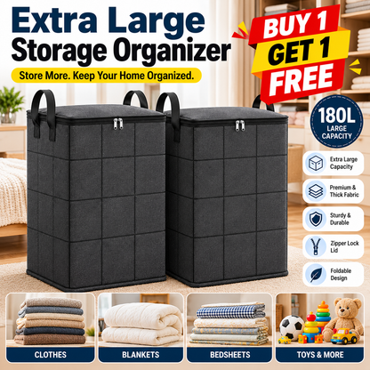 Extra Large Zippered Storage Organizer – BUY 1 GET 1 FREE