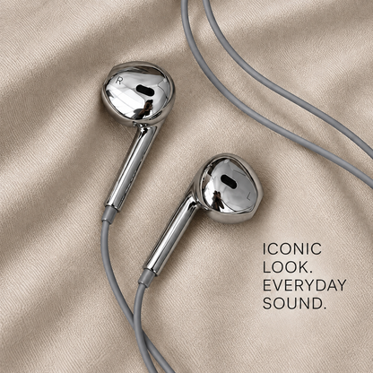 Relaxzo™ Chrome Wired Earphones