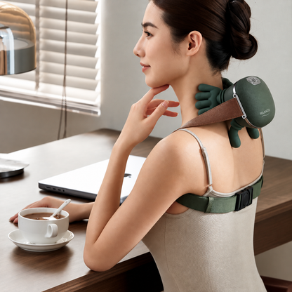 Relaxzo Neck, Shoulder & Back Massager for Body | Wireless Portable Heated Human Hand Design Massager for Pain Relief and Muscle Relax