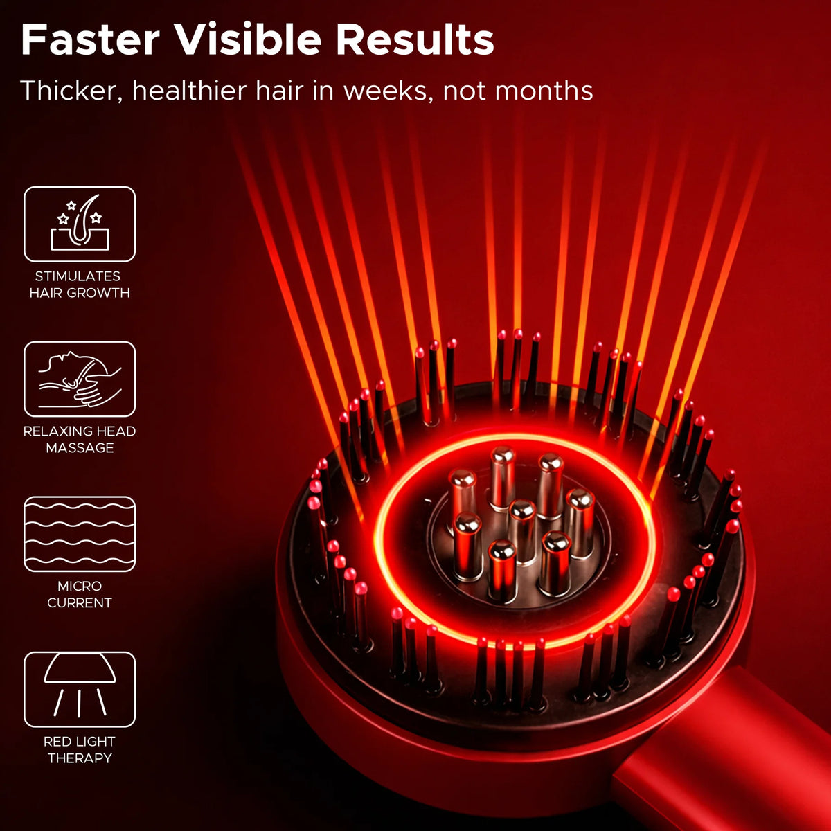 Relaxzo™ 3-1 Red Light Therapy Scalp Massager | 1 Year Warranty | Upgraded