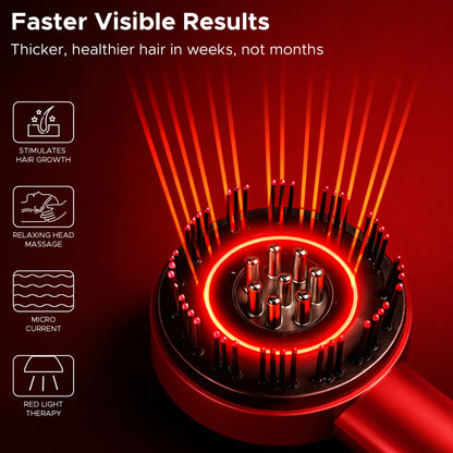 Relaxzo™ 3-1 Red Light Therapy Scalp Massager | 1 Year Warranty | Upgraded