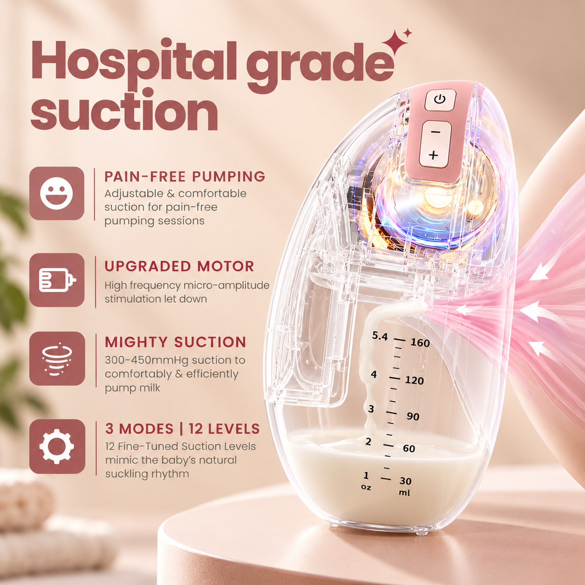Relaxzo™ Handsfree Wearable Electric Breast Pump