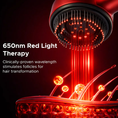 Relaxzo™ 3-1 Red Light Therapy Scalp Massager | 1 Year Warranty | Upgraded