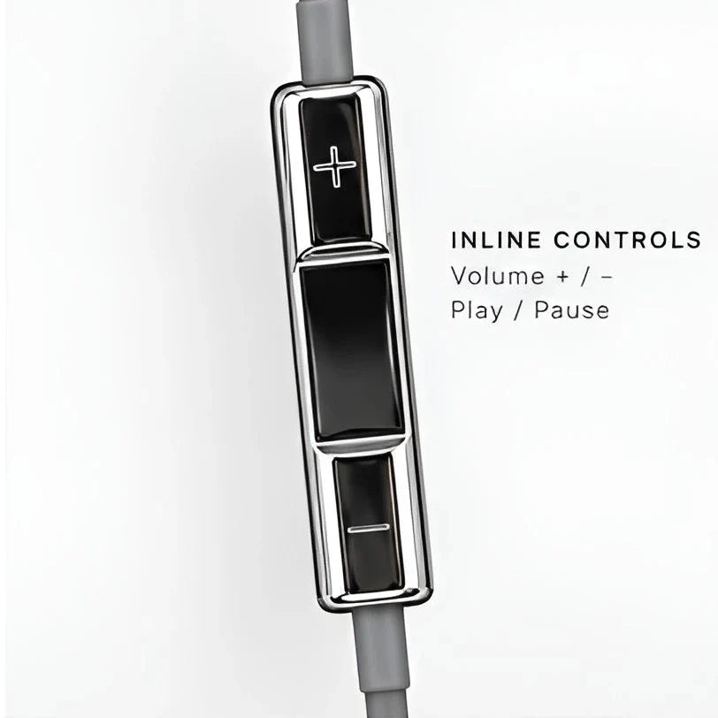 Relaxzo™ Chrome Wired Earphones