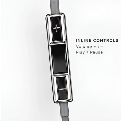 Relaxzo™ Chrome Wired Earphones