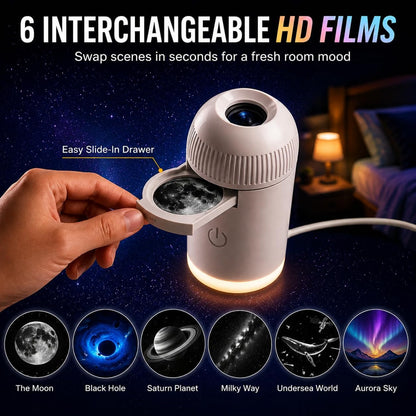 2-in-1 Galaxy Projector Night Lamp
