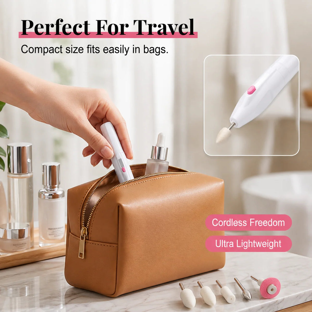 5 in 1 Professional Electric Nail Drill – Multi-Head & Digital Speed Control