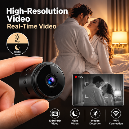 Mini Wireless Security Camera - 1080P HD Magnetic Camera with Night Vision & Motion Detection