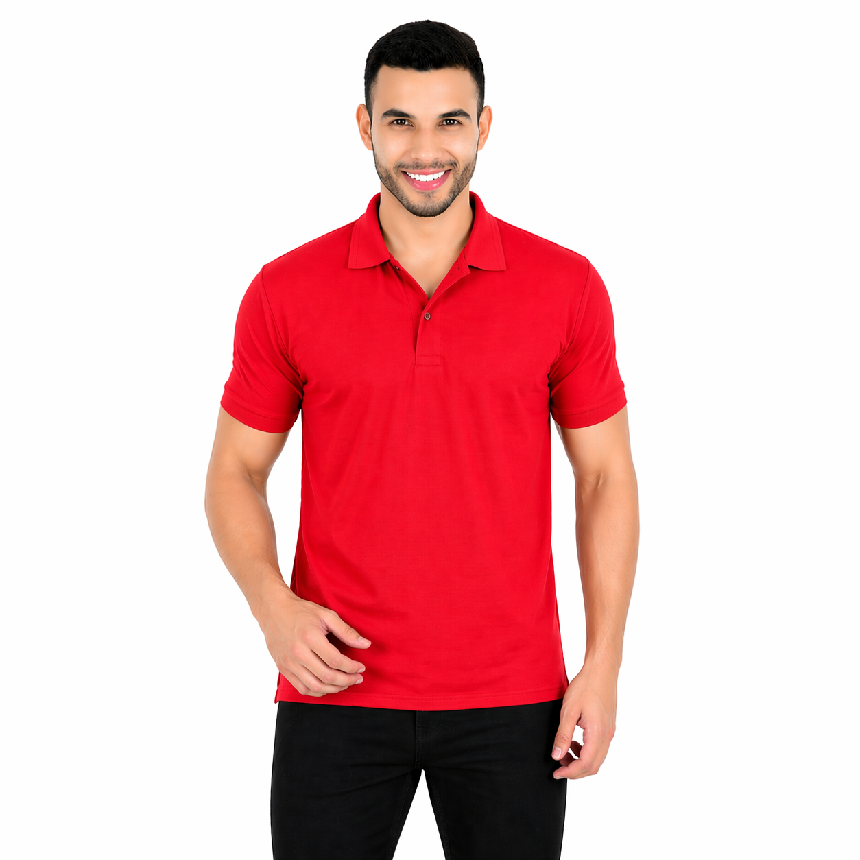 Men Solid Polo Neck T-Shirt Pack of 4
