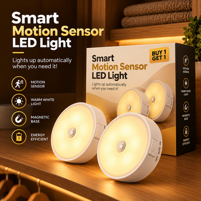 Smart Motion Sensor LED Light | Automatic Magnetic Light for Home & Wardrobe