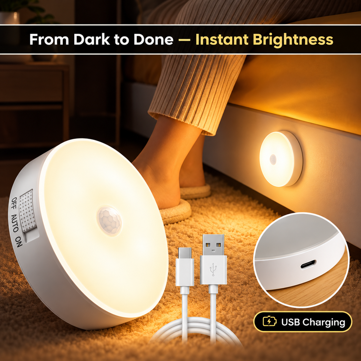 Smart Motion Sensor LED Light | Automatic Magnetic Light for Home & Wardrobe