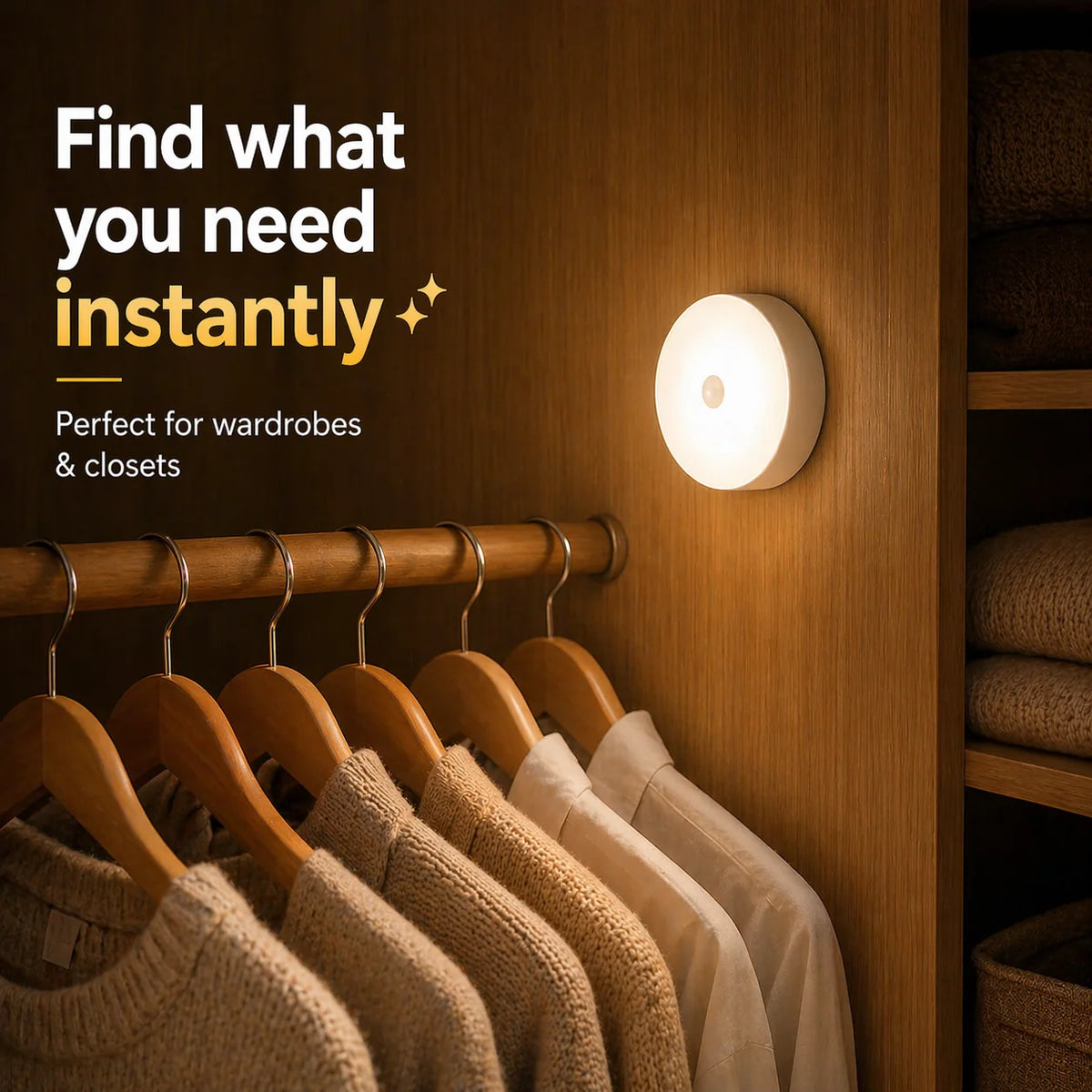 Smart Motion Sensor LED Light | Automatic Magnetic Light for Home & Wardrobe